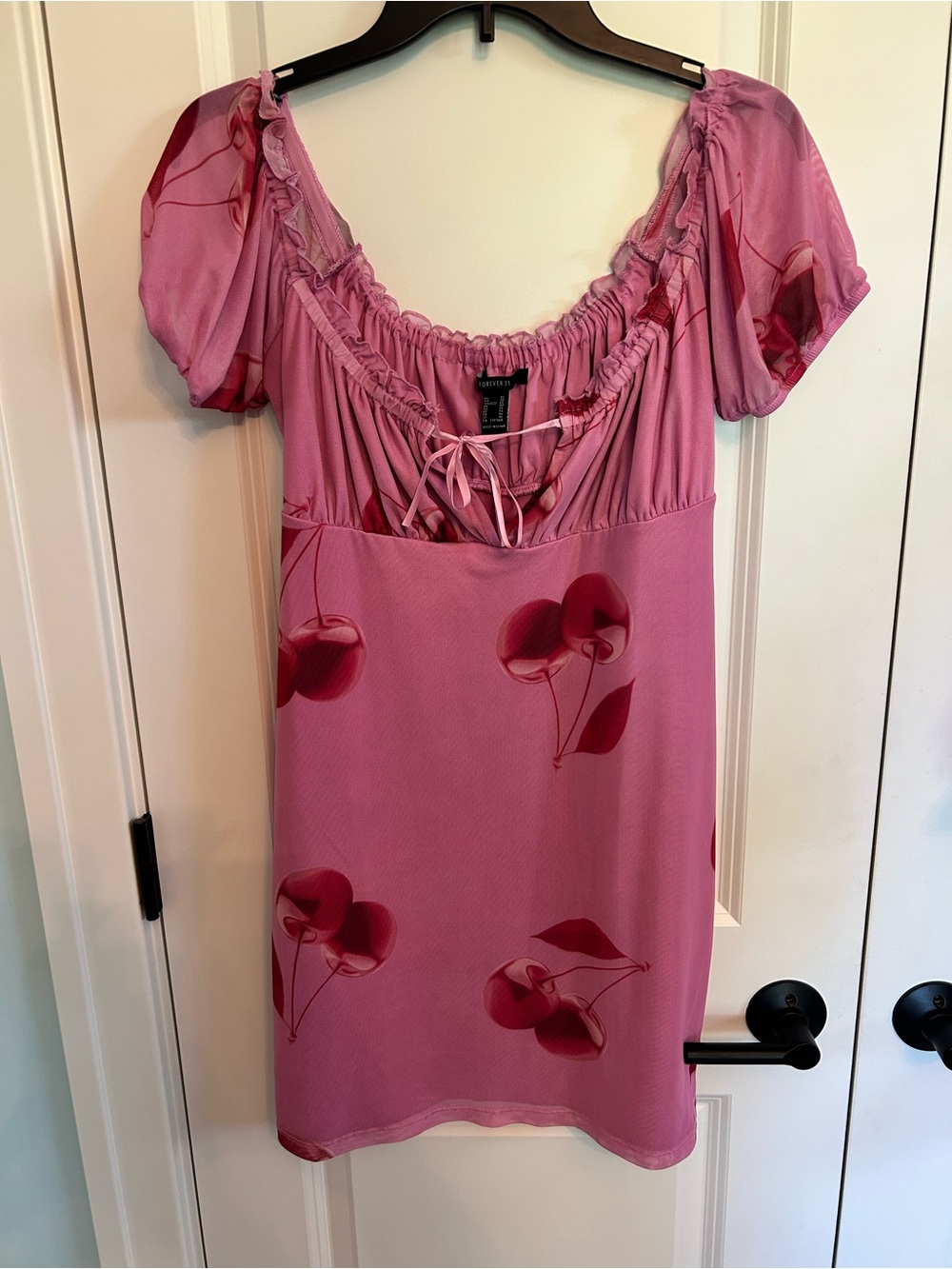 NWOT! Forever 21 Mesh Cherry Mini Dress